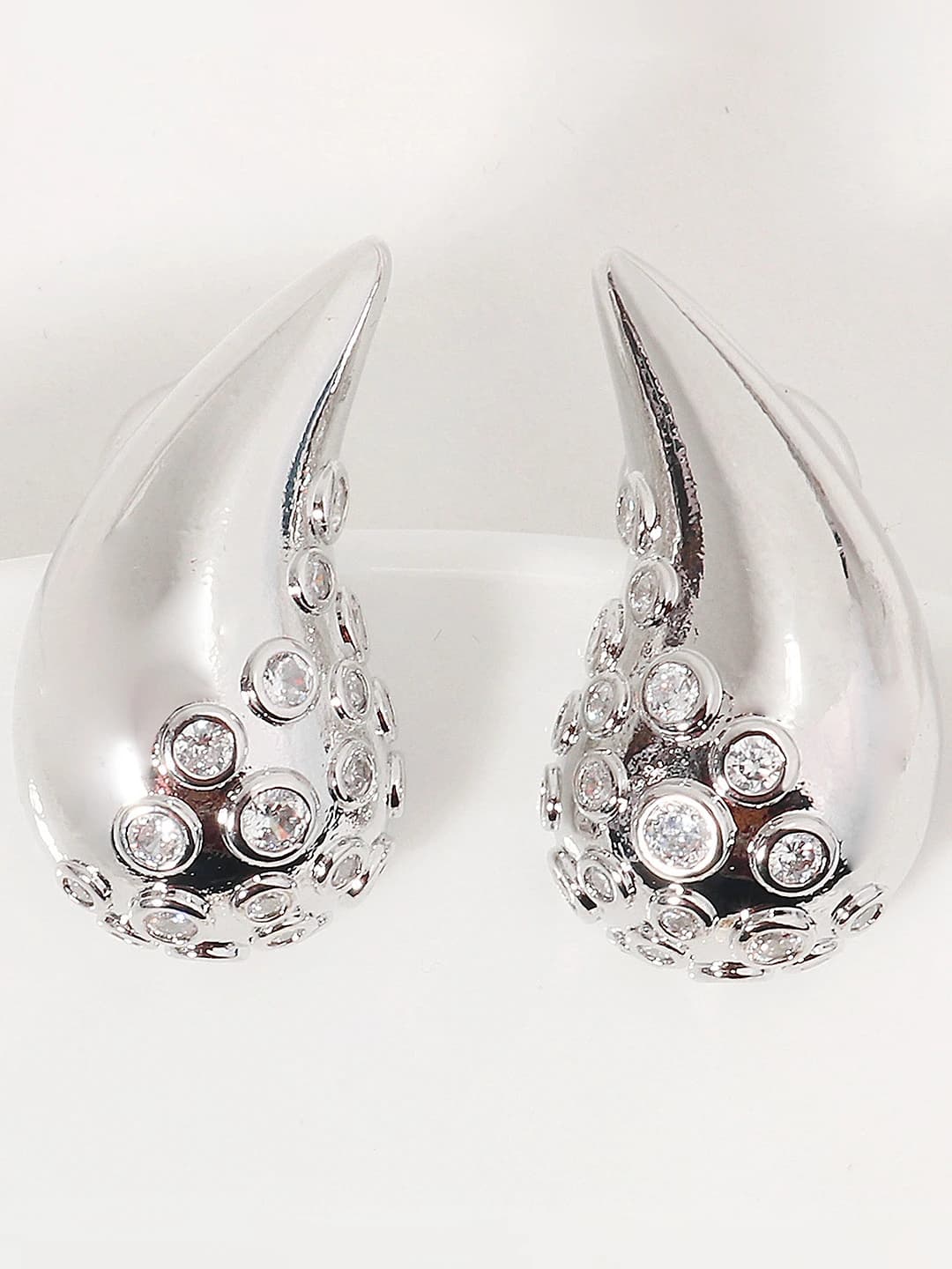 Silver party earrings