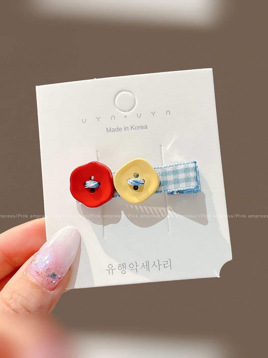 1# Button clip [2 buttons 1 pc] ~4.5 cm