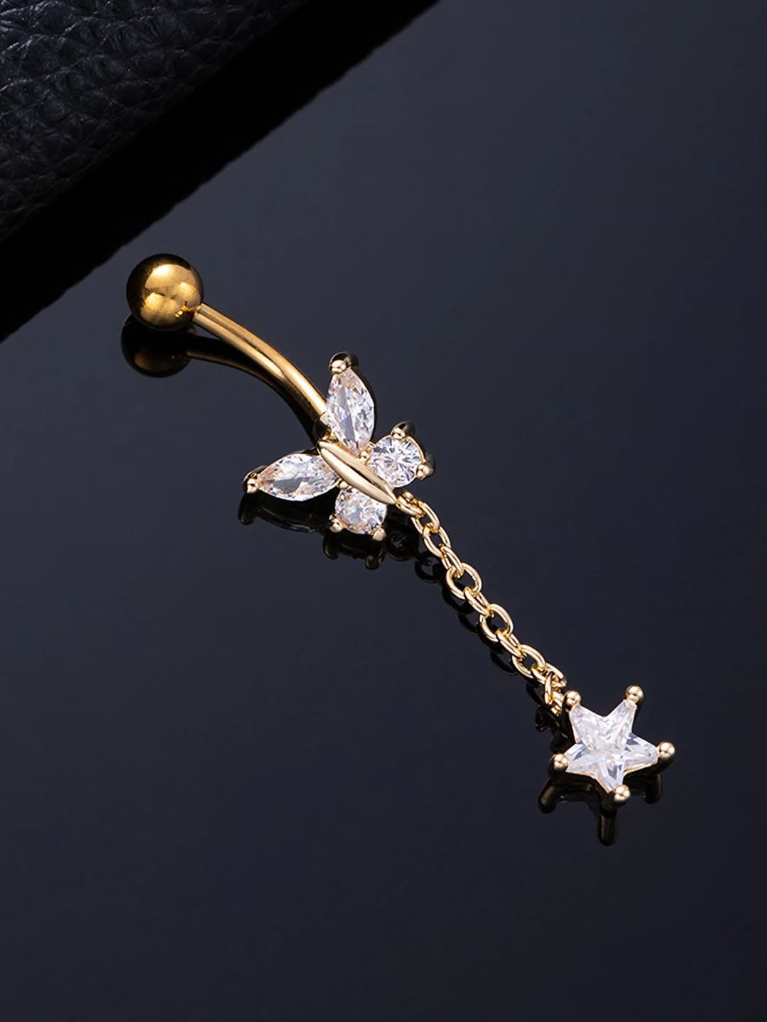 X677-42 Butterfly chain gold