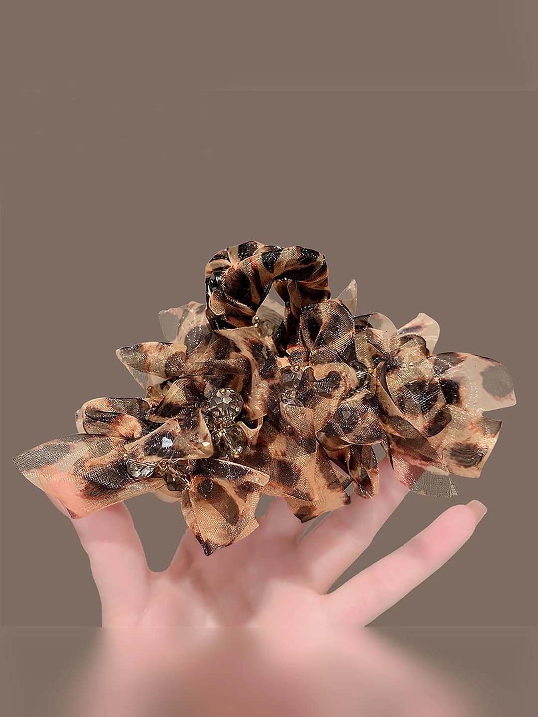 Brown leopard print