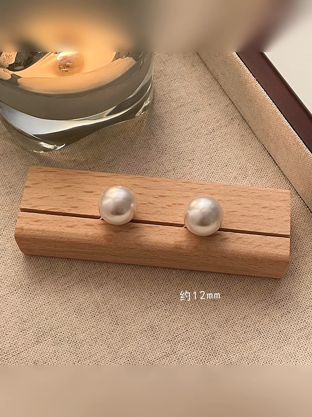 Pearl studs - Silver post 12mm