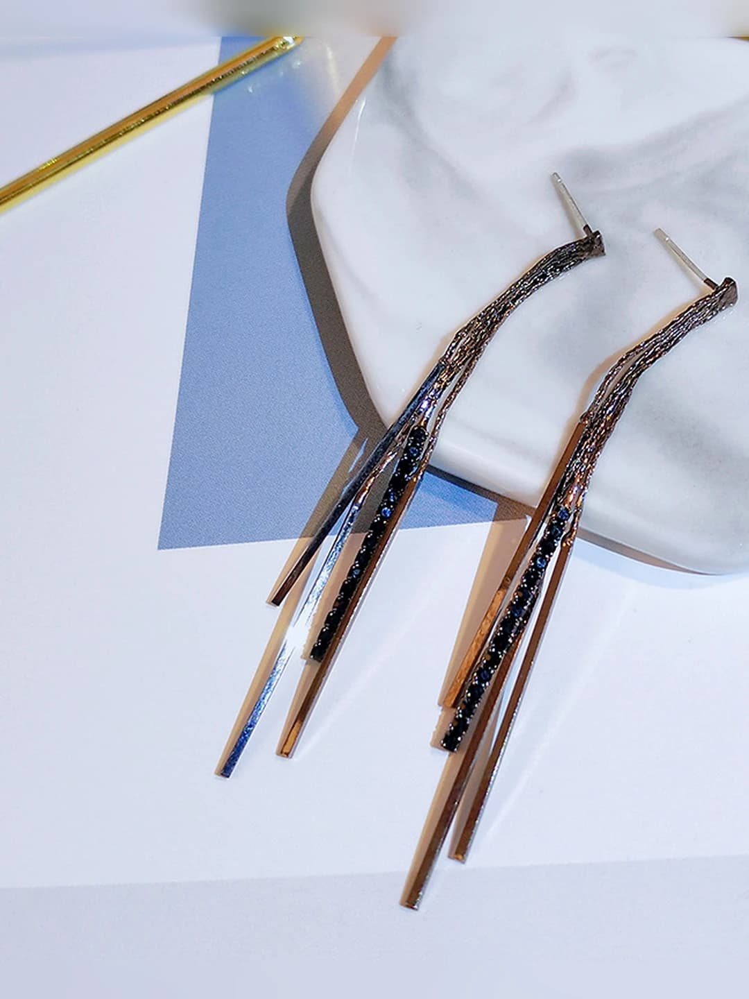 Black, 925 earrings
