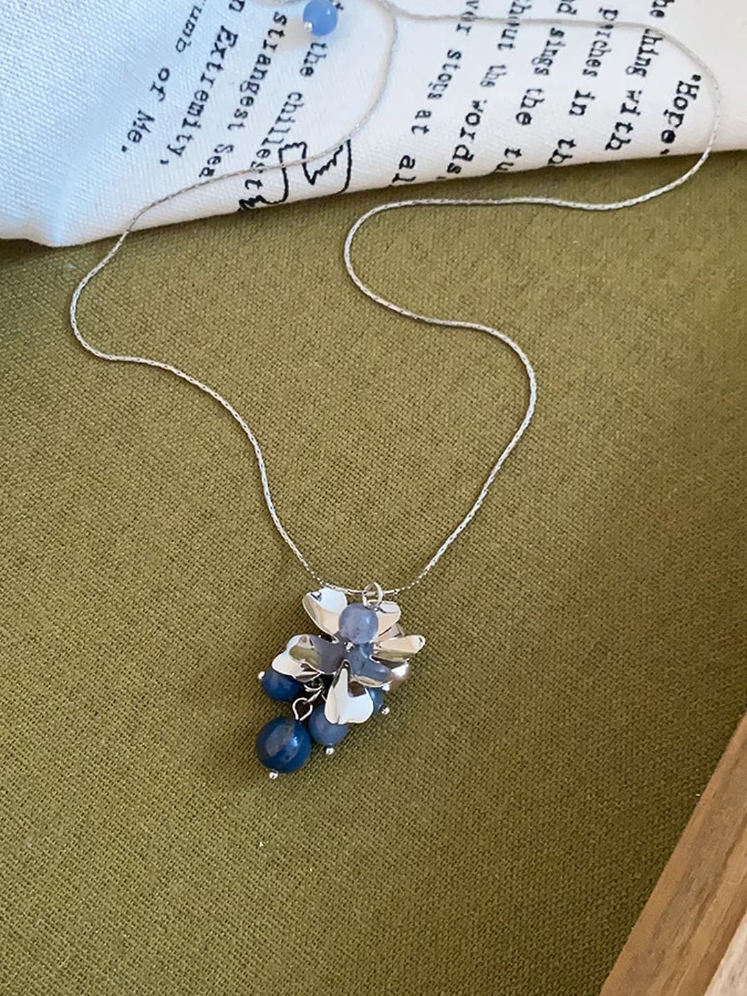Necklace - Silver - Blue