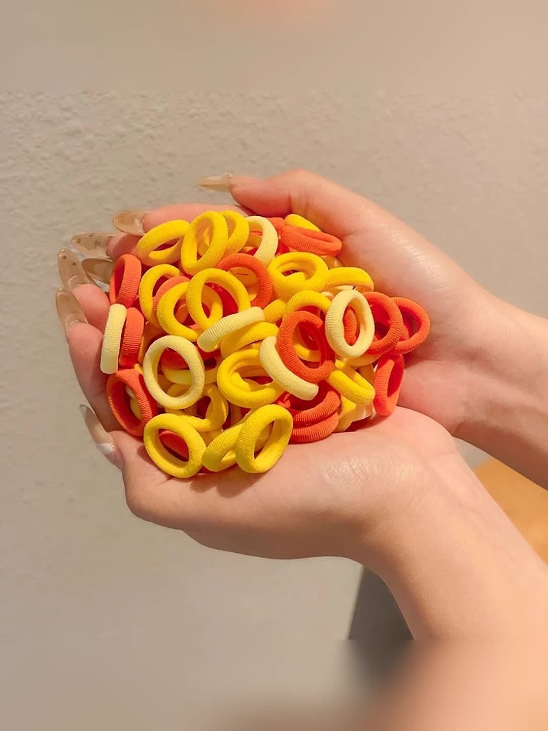 Apelsin rangli yo'l-yo'l, 100 dona, 2 sm