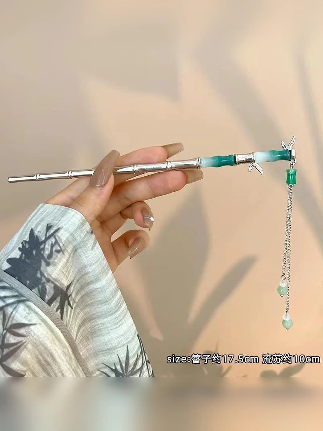 Silver double bamboo