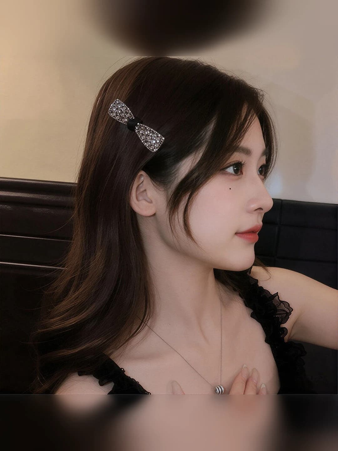 2# Grey bow clip
