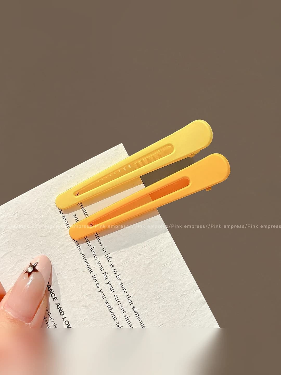 Macaron yellow, 7 cm, pair