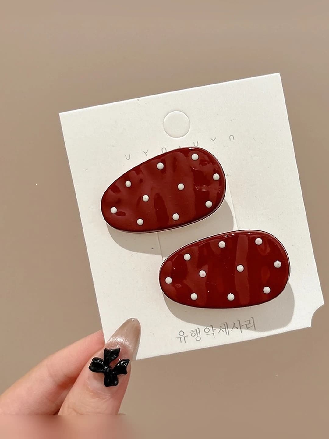 Bright red, 2 pcs, 4 cm