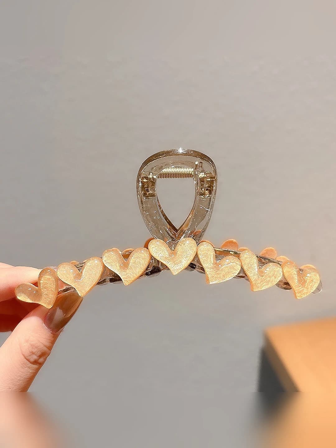 Light orange heart, XL, 13 cm