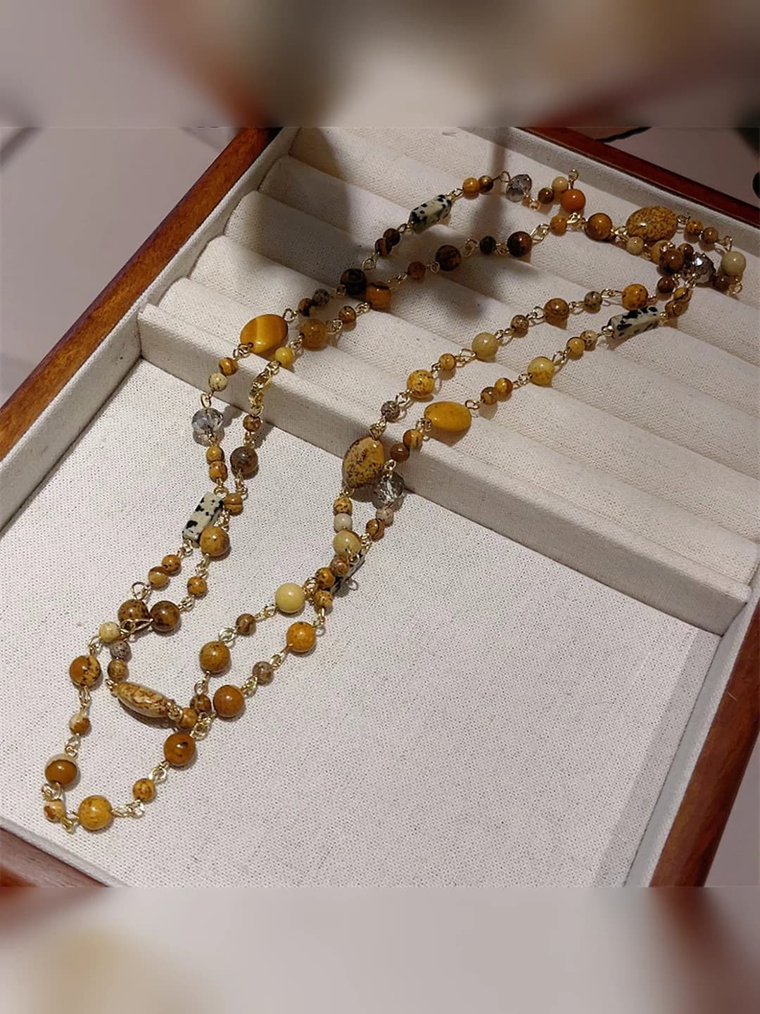 Necklace - Gold - Coffee