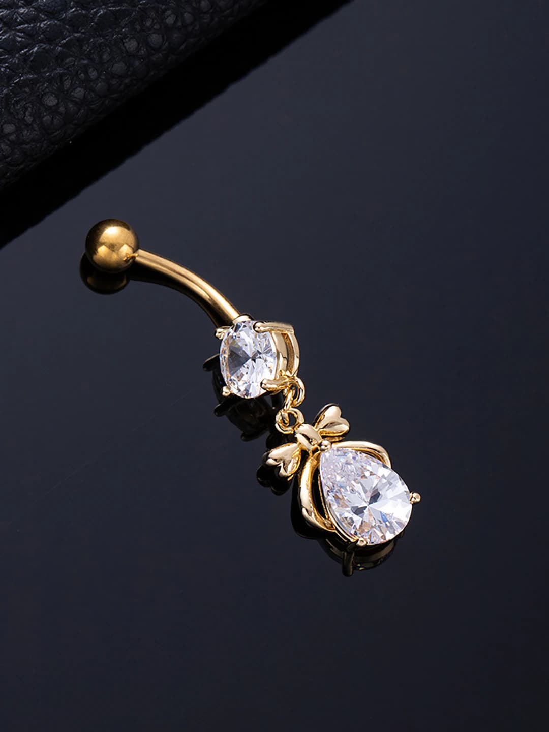 X680-35 Bow tie, teardrop, gold