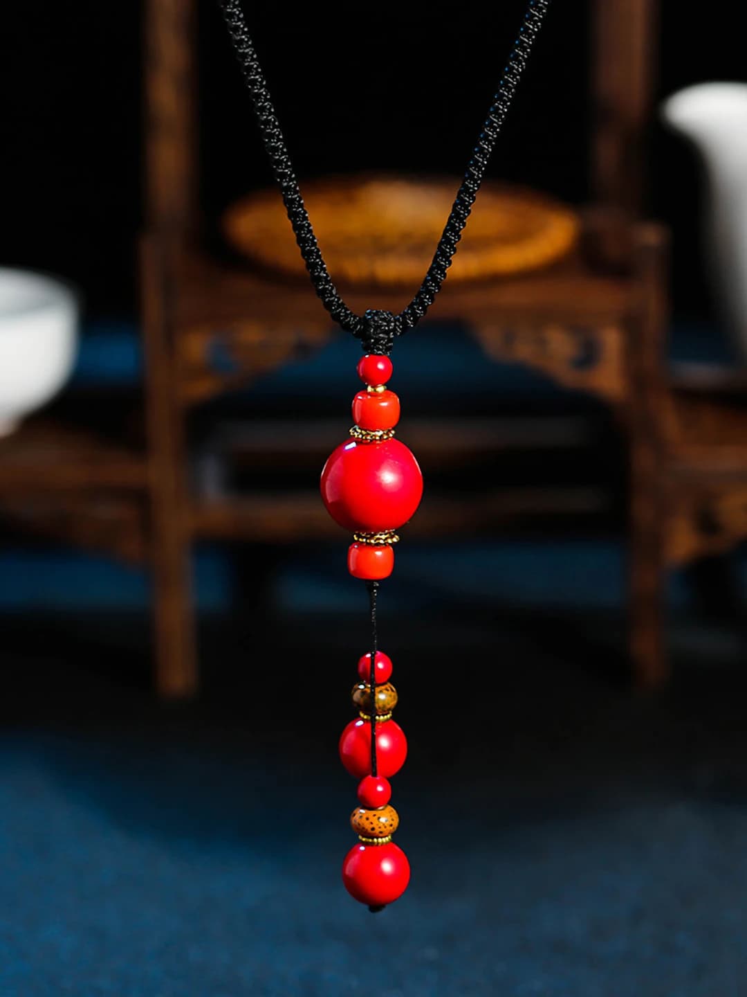 Red jade beads variant