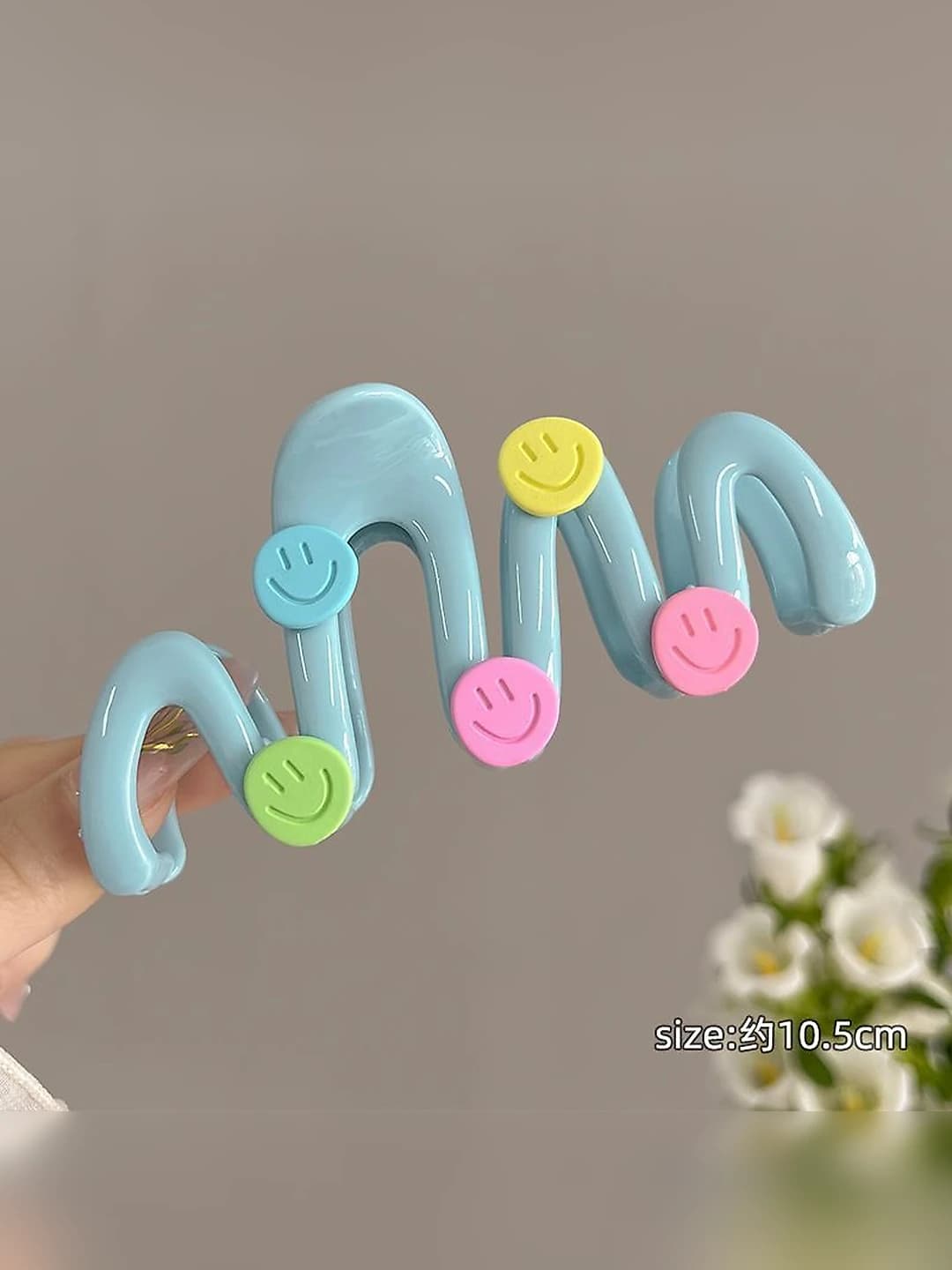 1# Blue wavy clip approx 11 cm