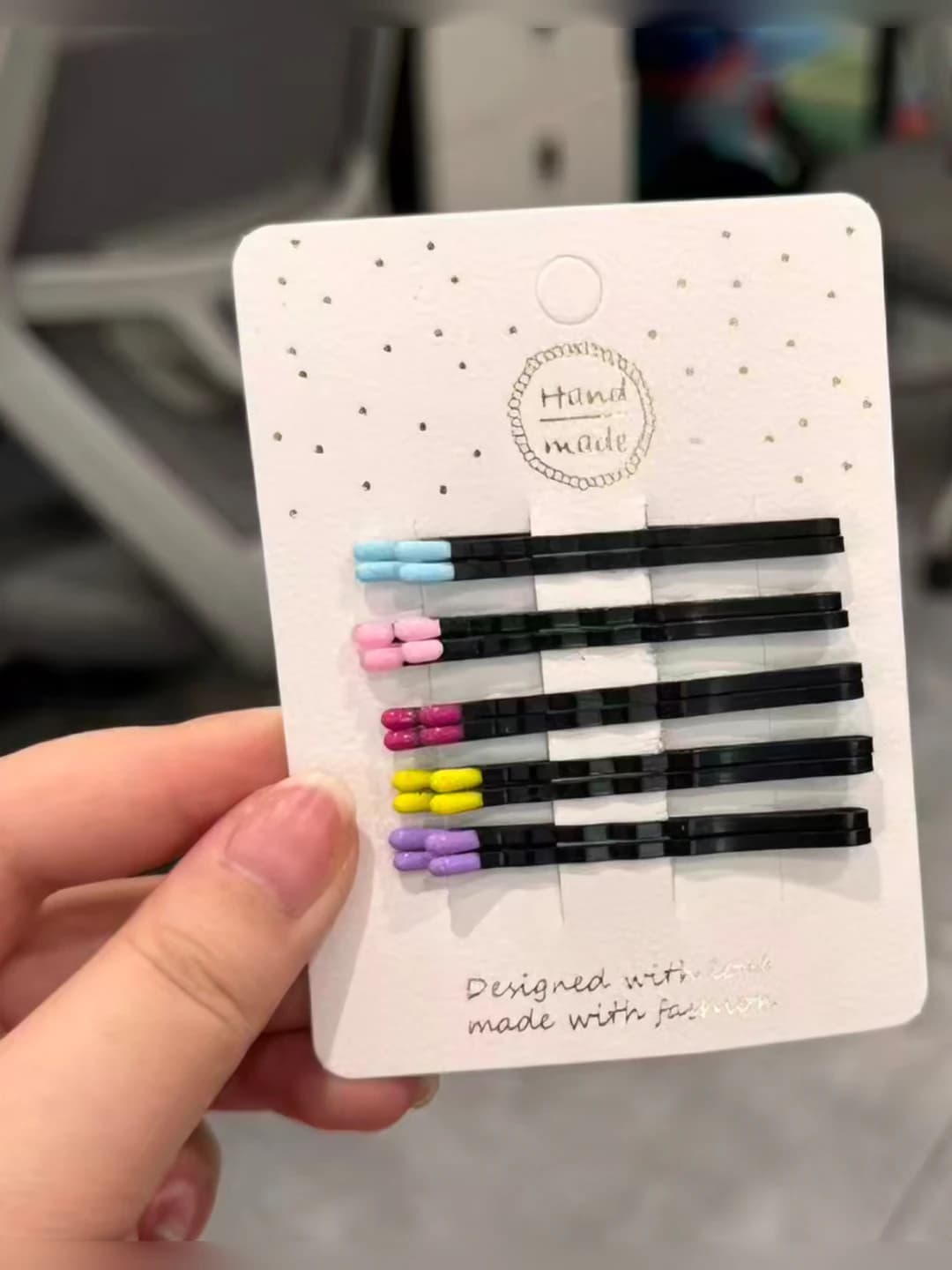 1# Rainbow bar clip [5 pcs] 5.6 cm