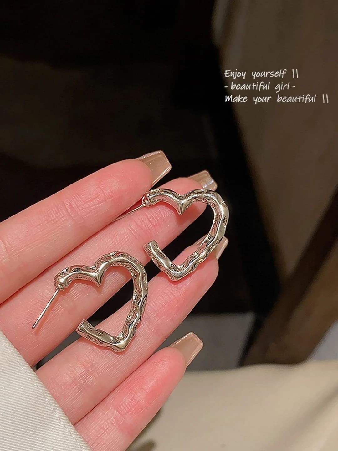 1# Heart irregular- Silver