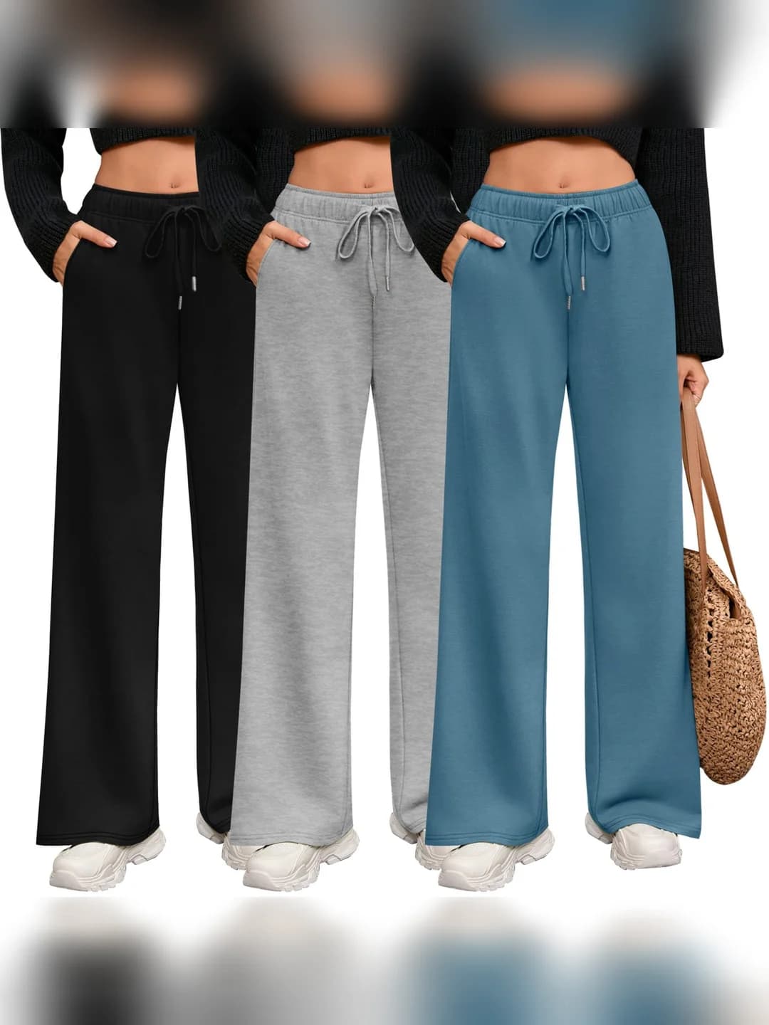 Black, light gray, dark green