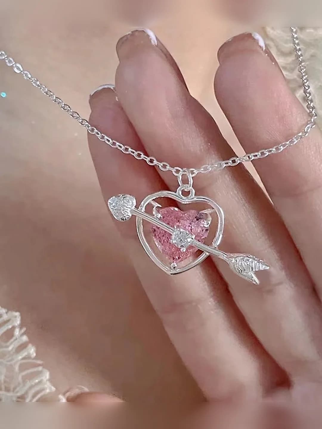 Cupid pink diamond pendant