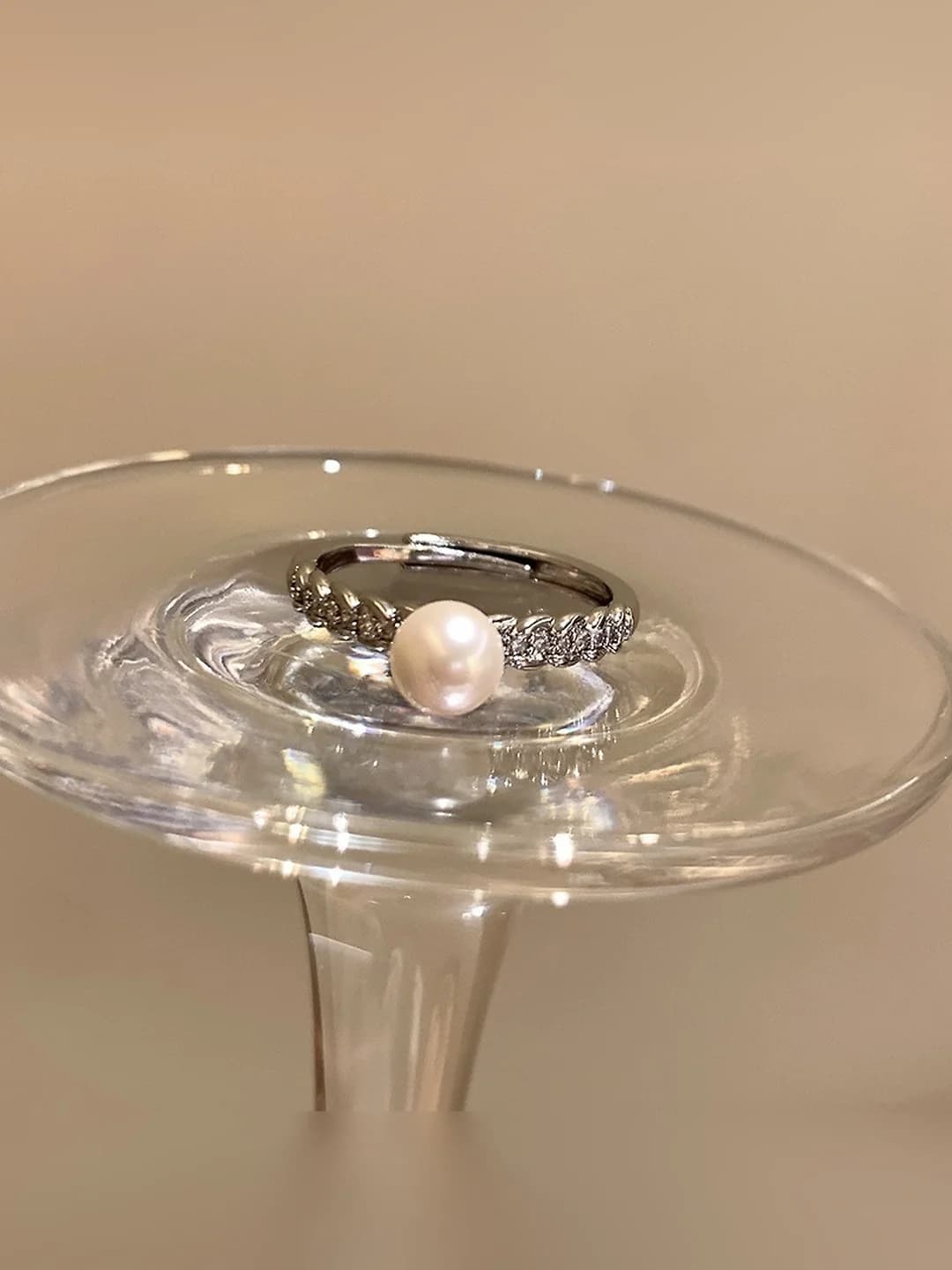 White pearl ring