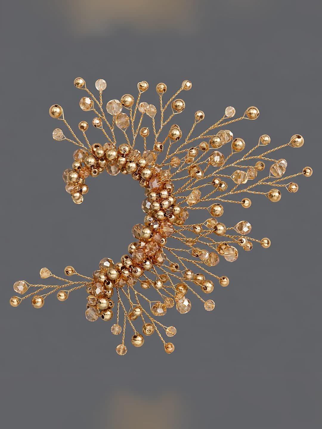 Gold forest style vine left ear