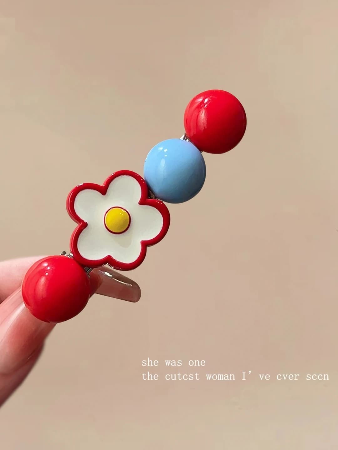 3# Bead flower clip ~6 cm