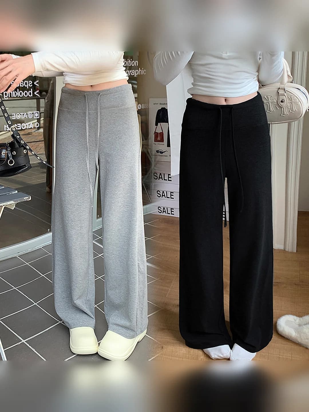 Women's maternity 2026 spring-autumn and autumn-winter wide-leg trousers, long, slim version, high waist, does not squeeze the belly, slimming