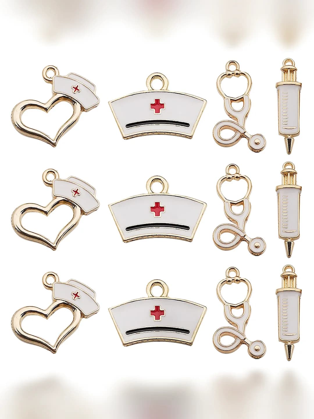 Mixed 12 pcs enamel med-4 styles 3 each-16g-SN205