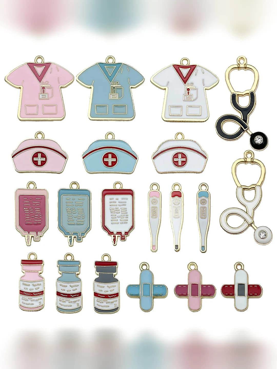 Mixed 20 pcs enamel med set-20 styles 1 each-37.5g-SN1228