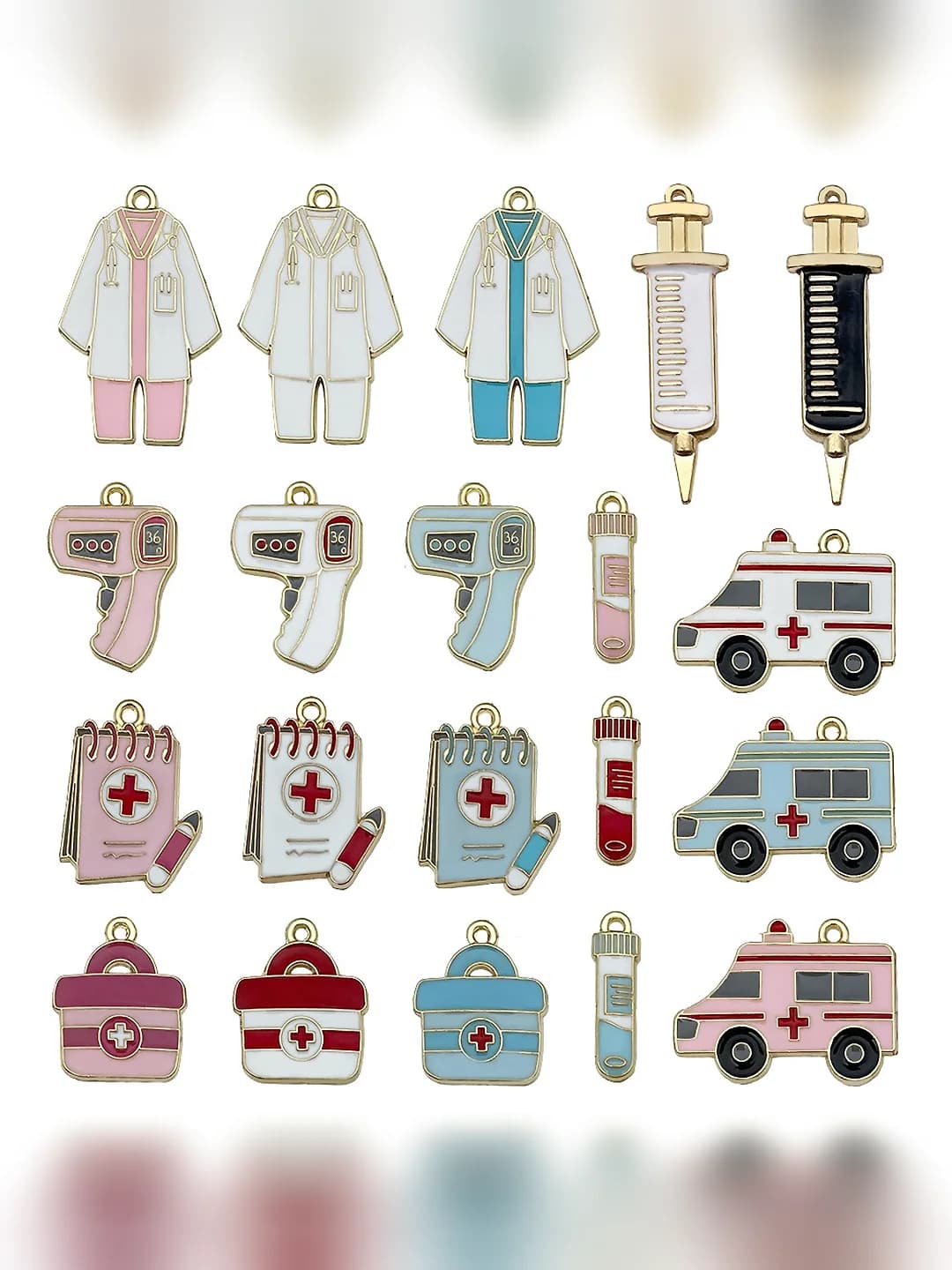 Mixed 20 pcs enamel new med set-20 styles 1 each-41g-SN1231