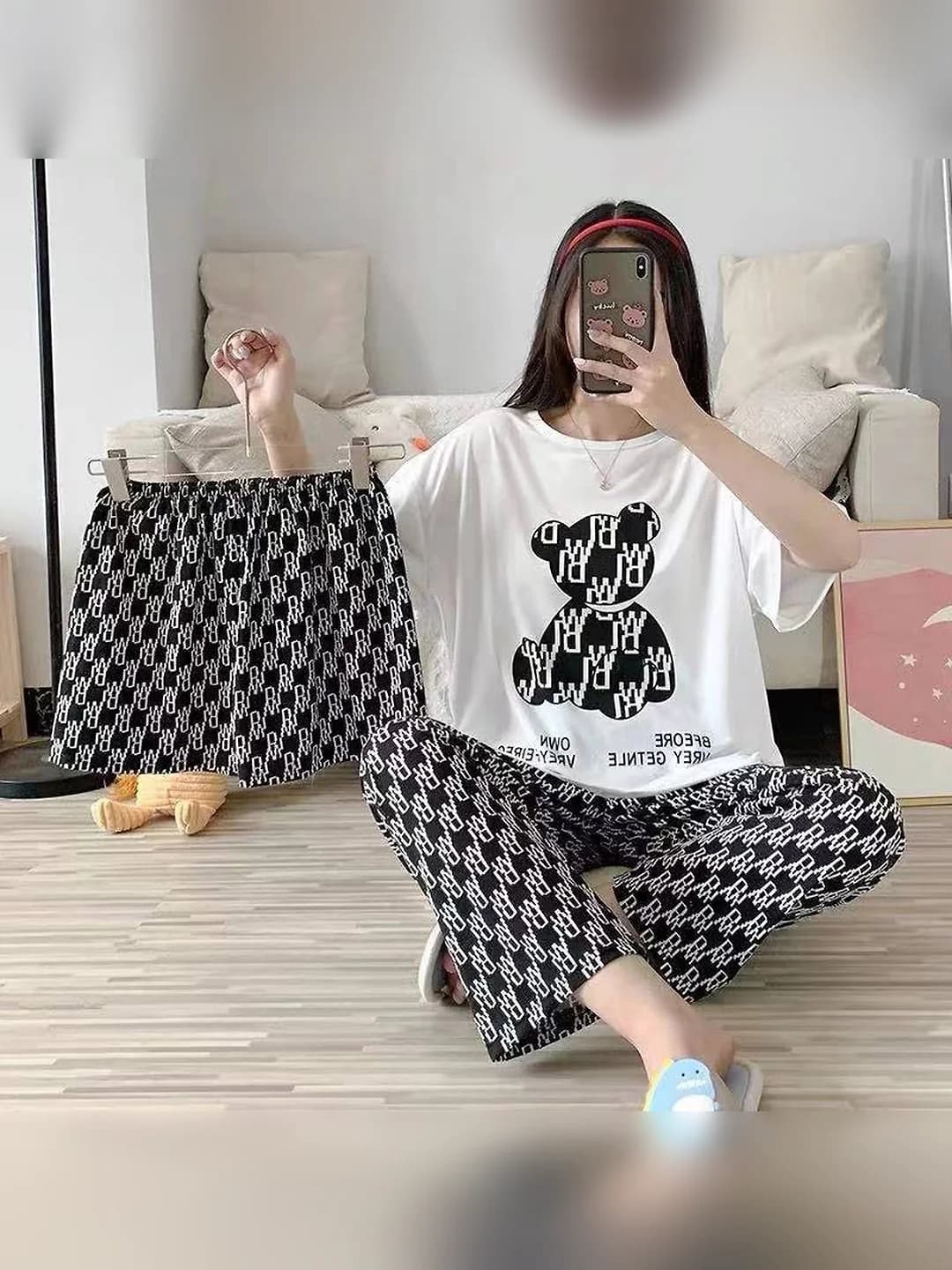 3 pcs - Black doll bear