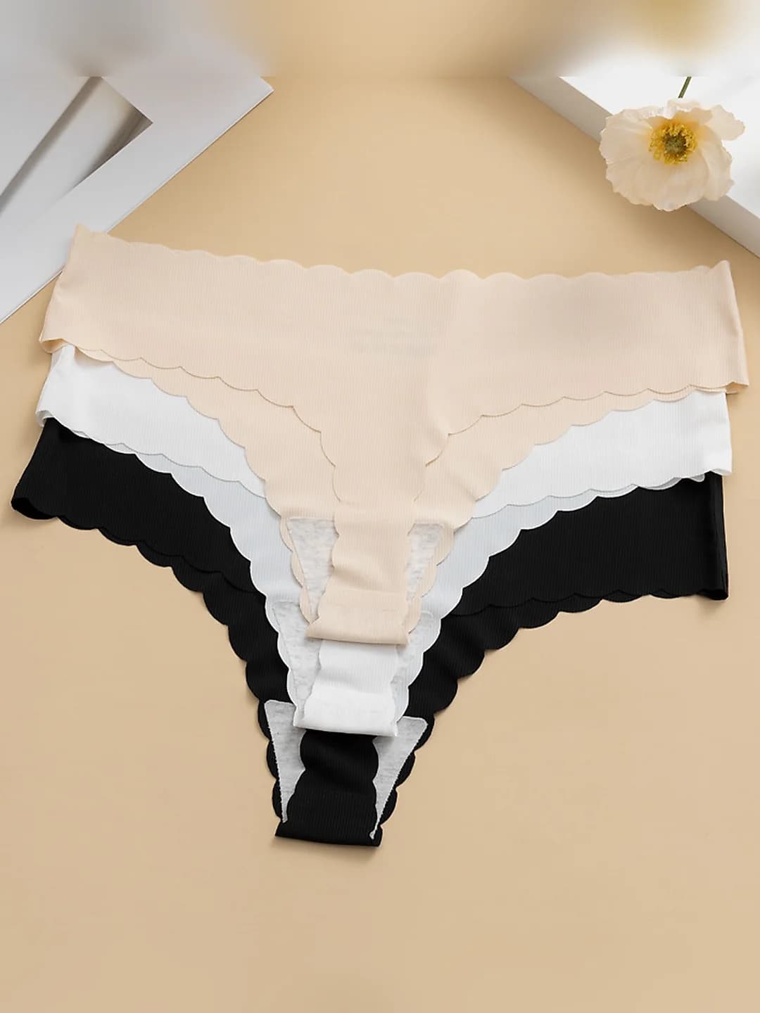 Women's plus-size underwear set, ice-silk fabric, low-rise, thin, breathable, quick-dry, seamless, pure cotton crotch, individually packed
