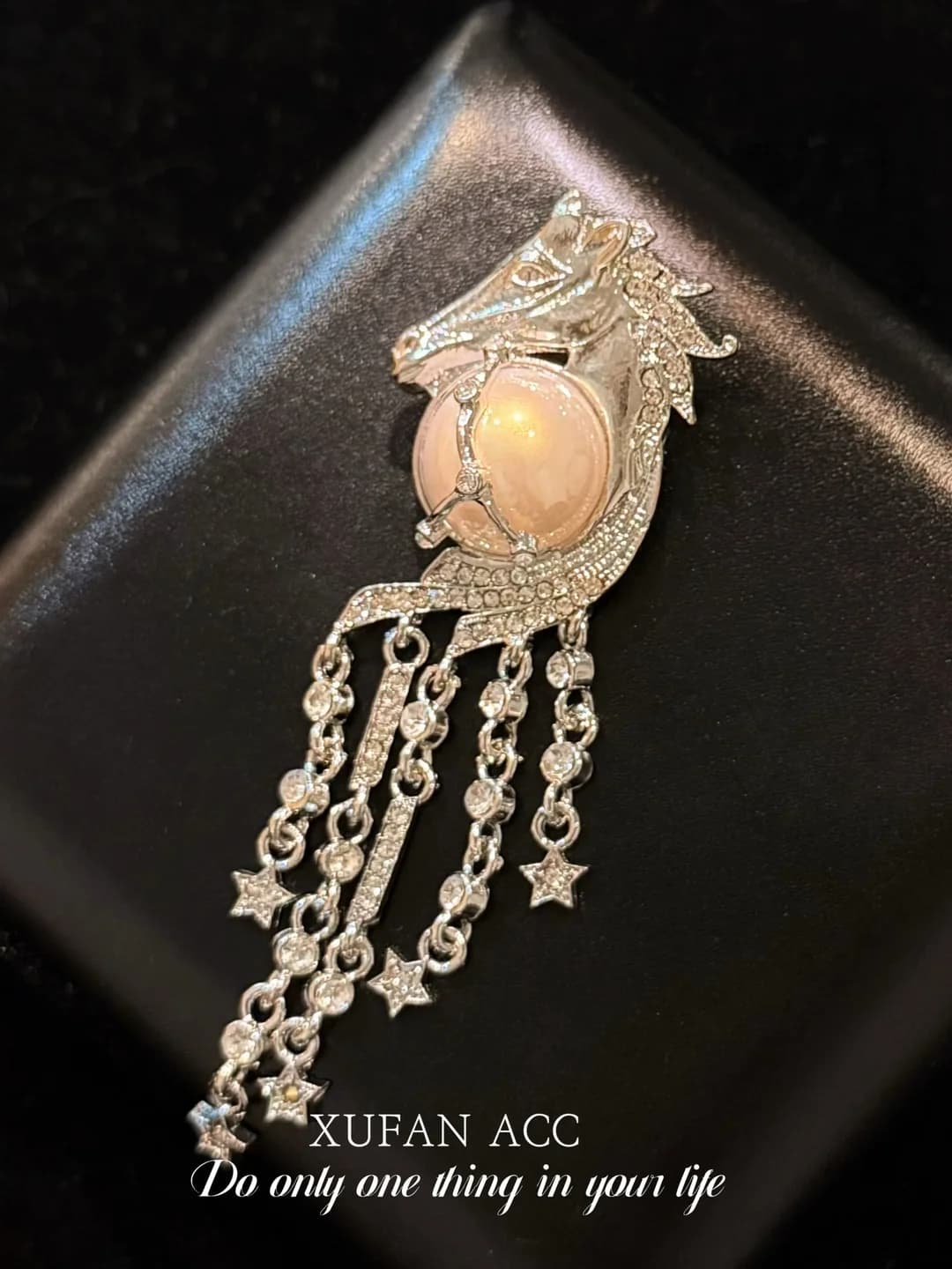 Dragon and pearl brooch