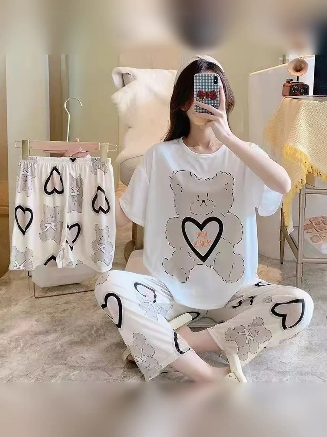 3-piece - Heart bear