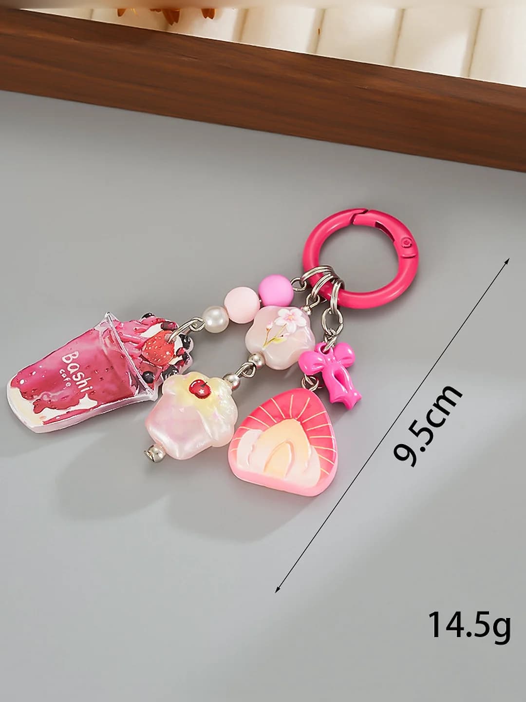 Strawberry ice cream pendant