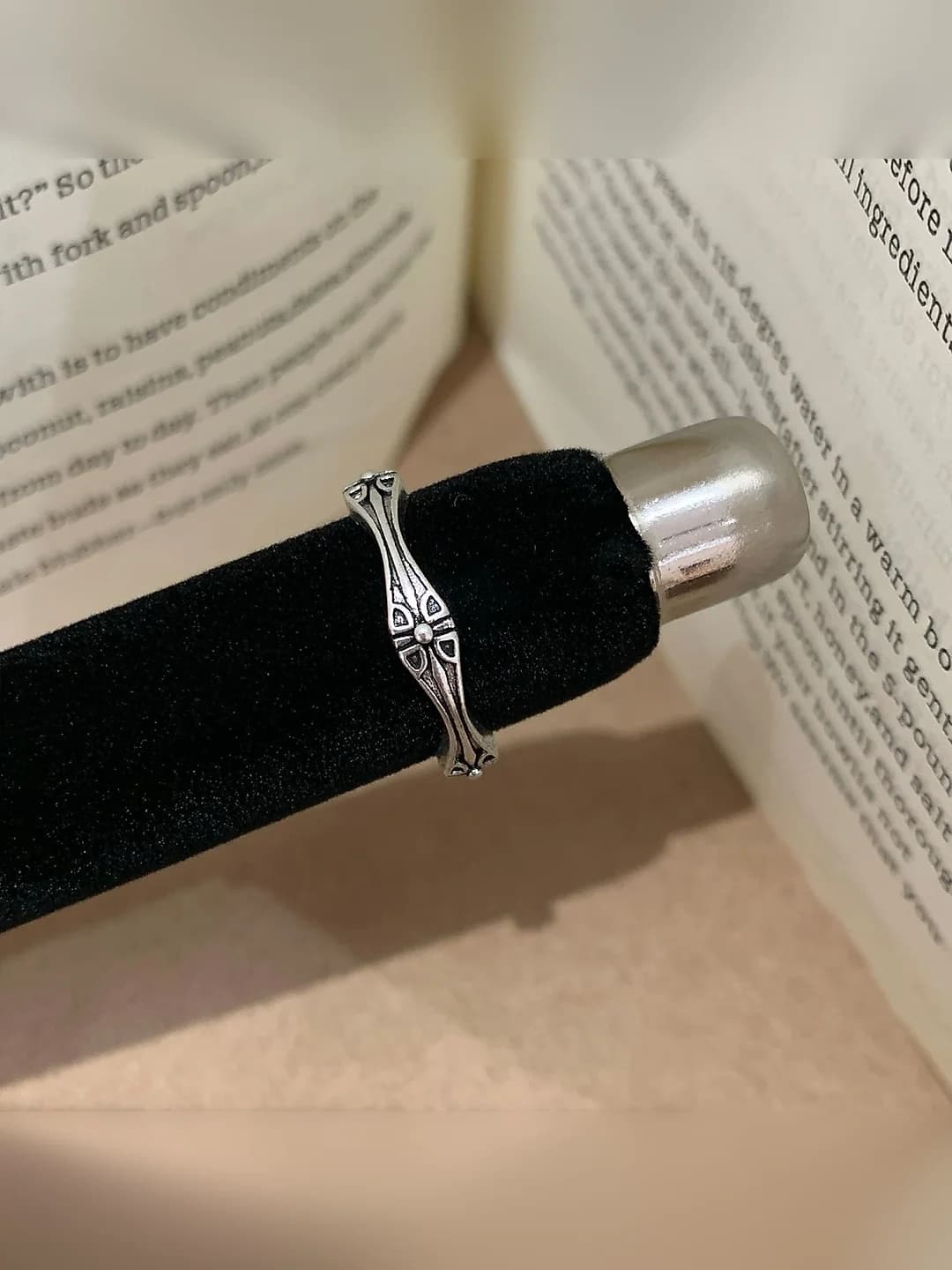 Состаренное серебро, кольцо «рыбья кость»