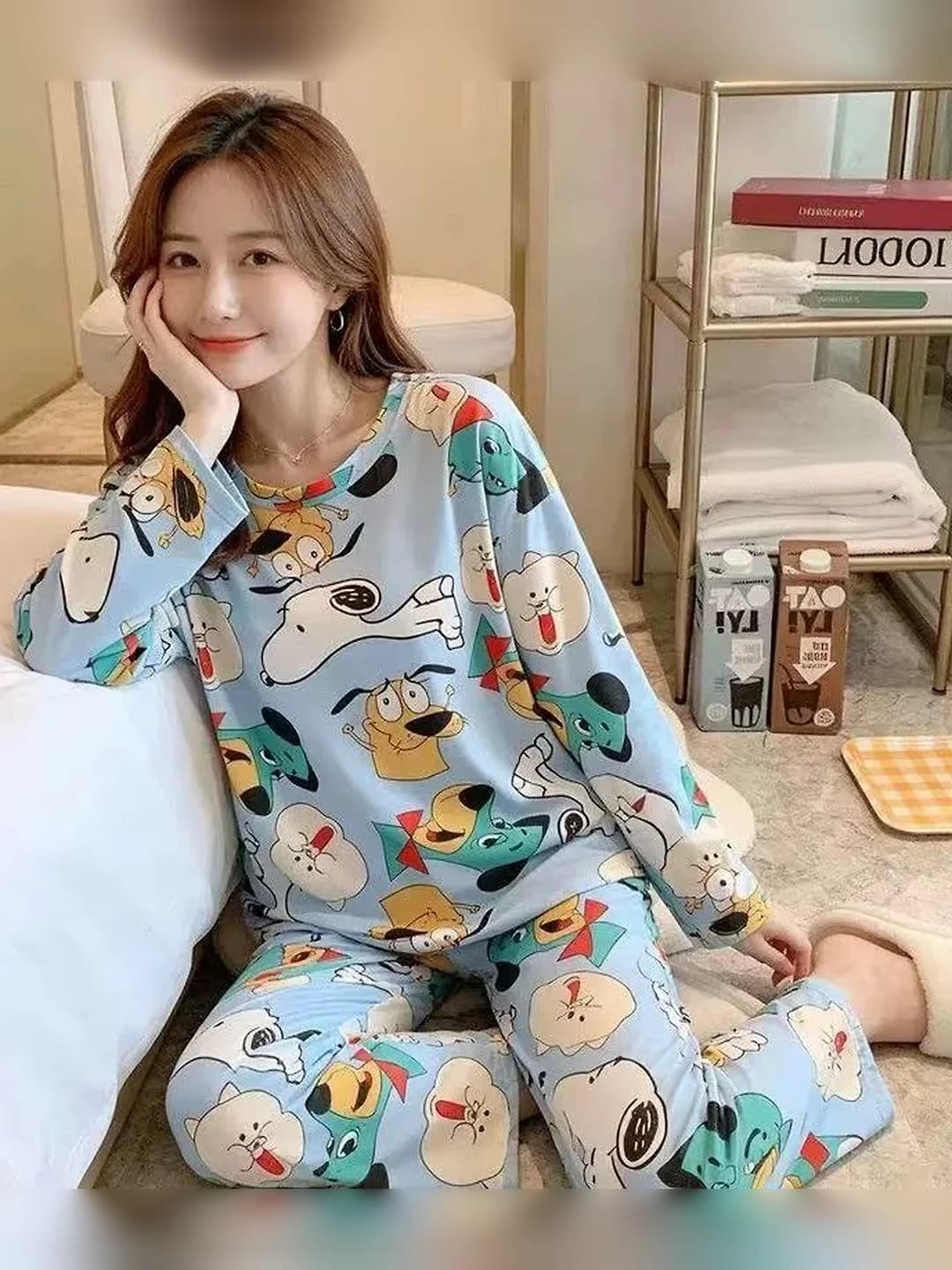 Double long, cartoon dog