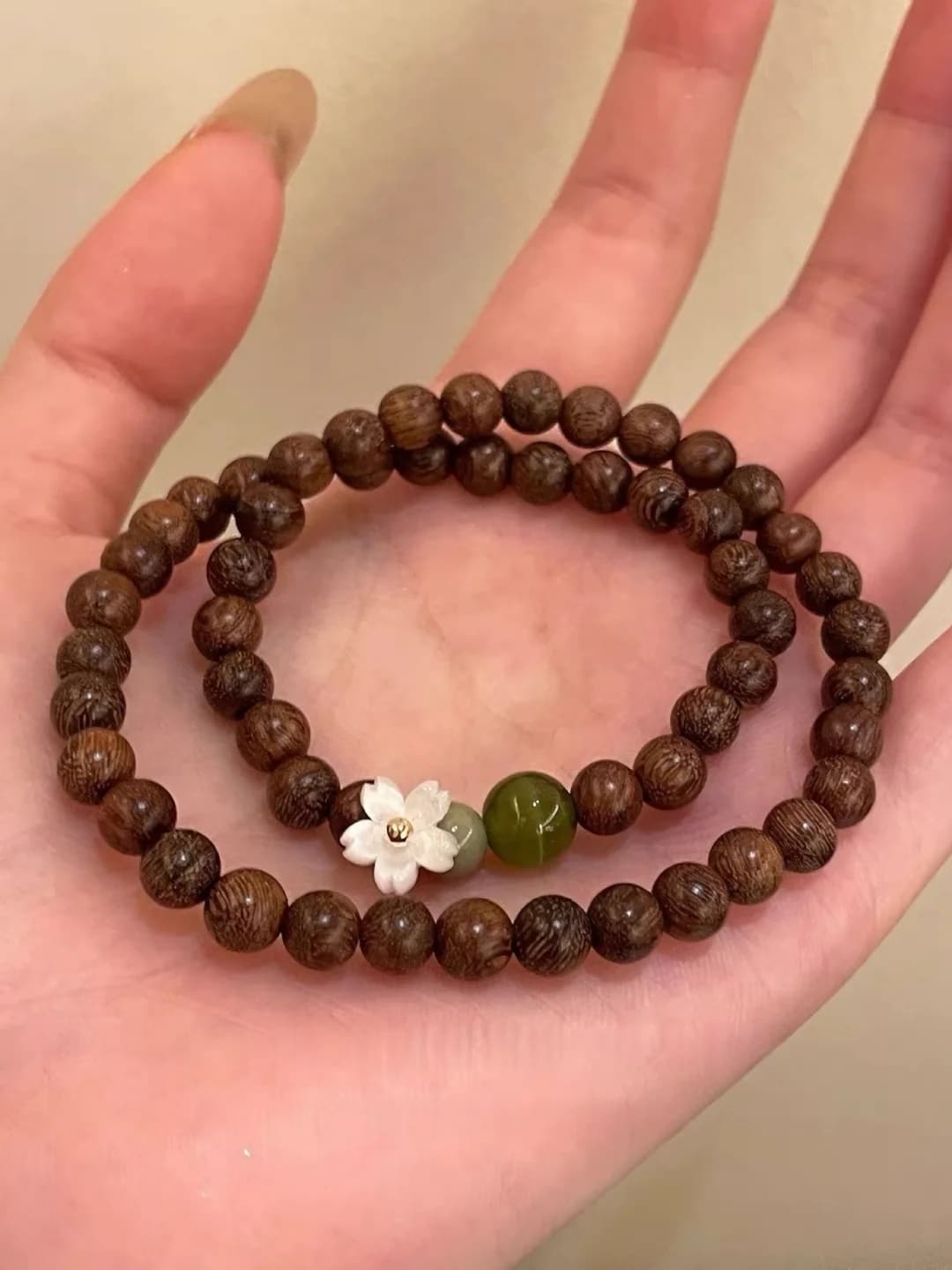 Wood flower, double ring
