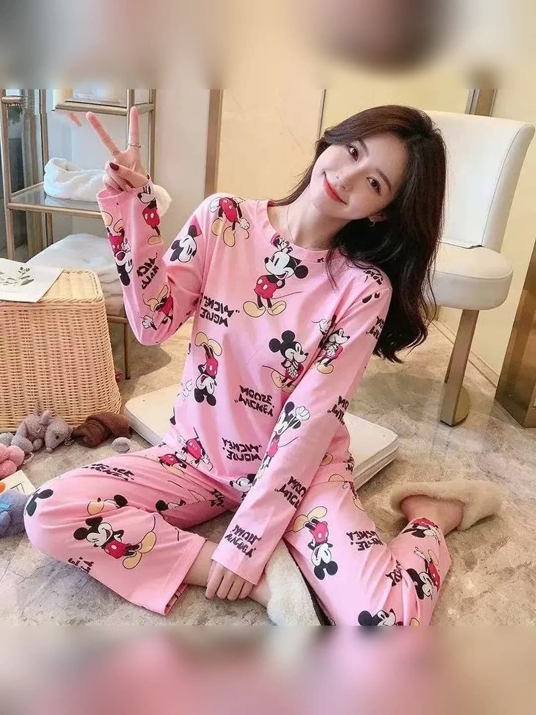 Double long - Pink Mickey