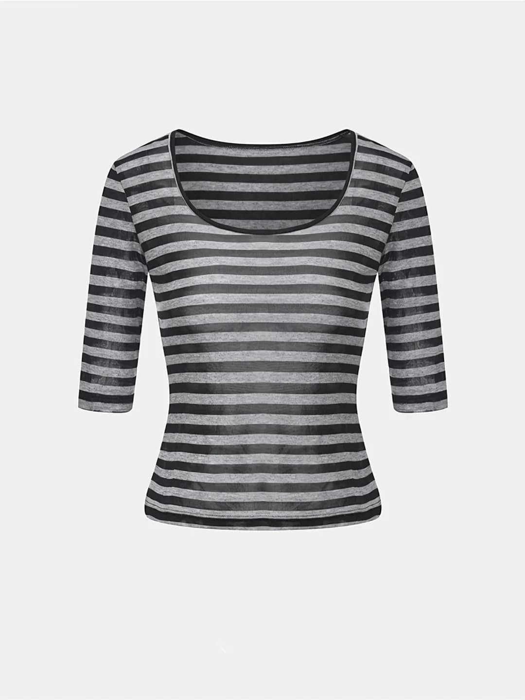 951 U-neck striped