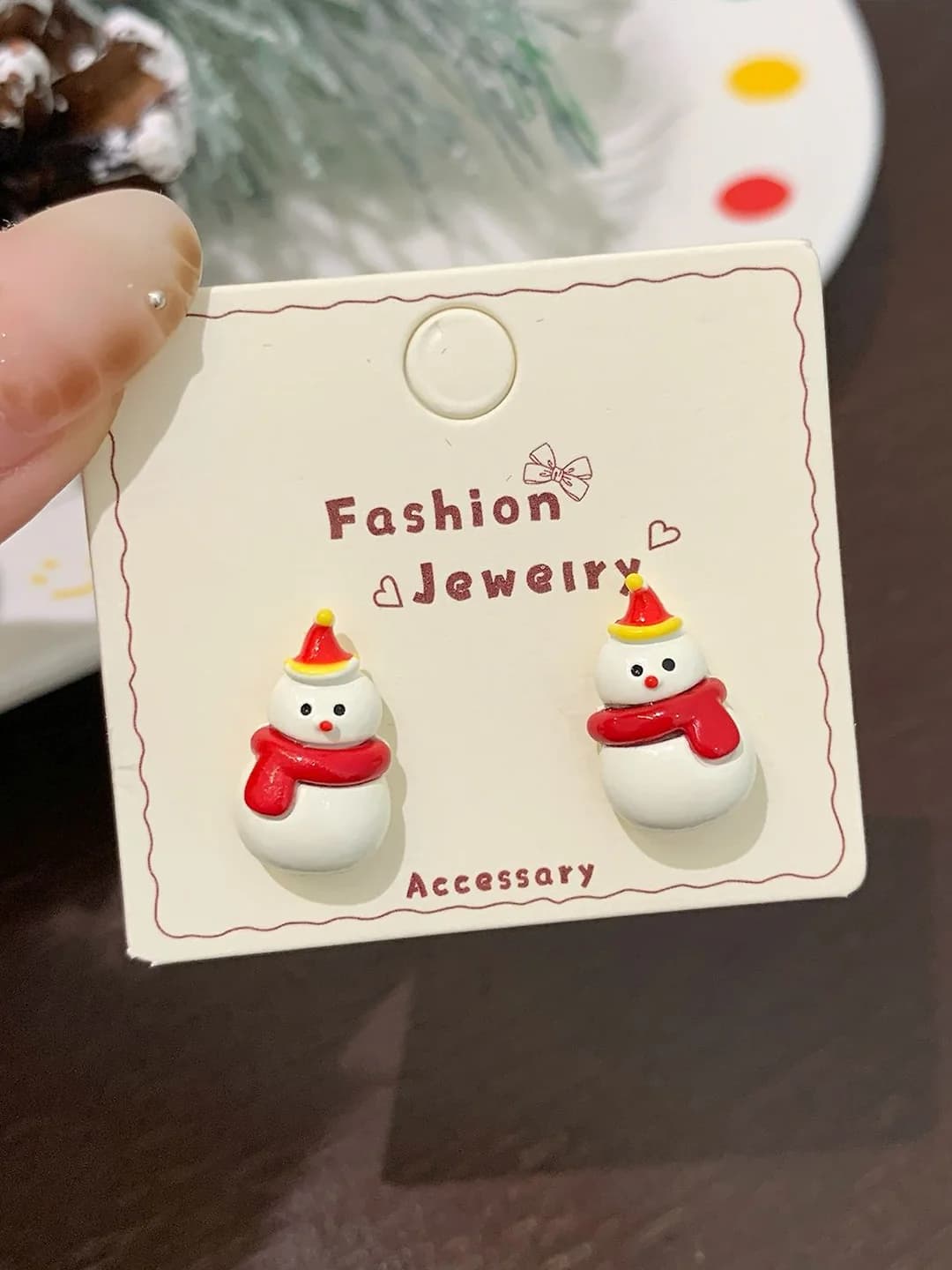 SDK08 Red scarf and Christmas snowman