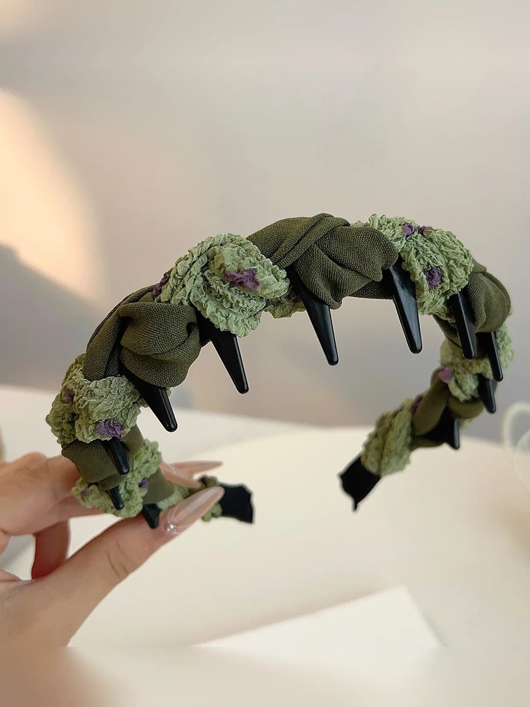 Green twisted headband
